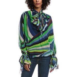 Pucci Womens Silk Blouse, Green